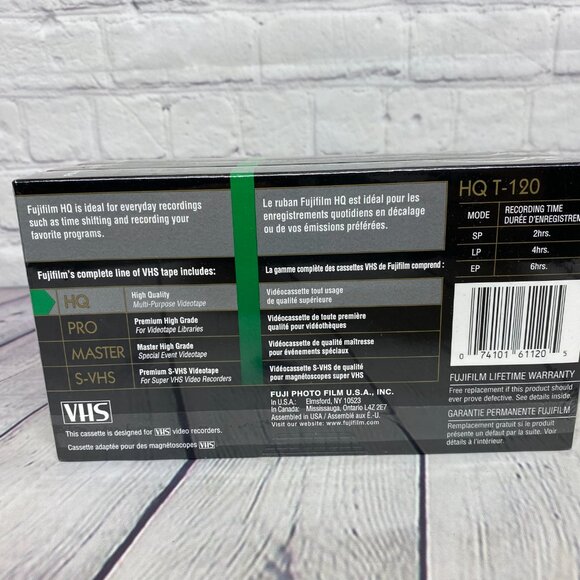 Blank VHS Tapes Fuji Film HQ 120 High Quality Lot of 3 6 Hours Brand New Lot#2 - Picture 3 of 5